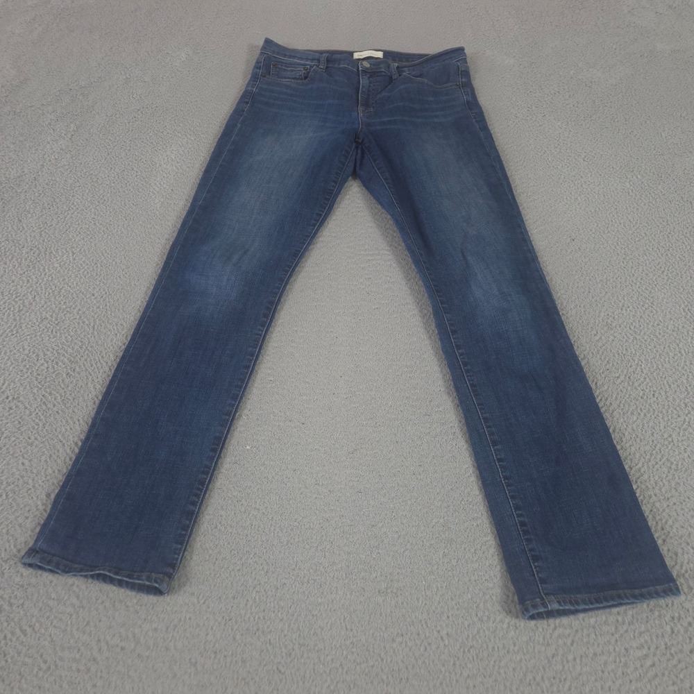 Gap Jeans Womens 31 Long Stretch Straight Leg Dark Indigo Denim Essential Basic